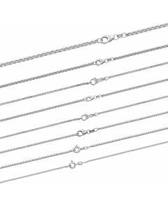 15.95 Edle massive Silberkette Venezianerkette Halskette aus 925 Sterlingsilber von höchster Qualität – Made in Germany 907-VEN-Sammel_1 Venezianerketten aus Gold und Silber