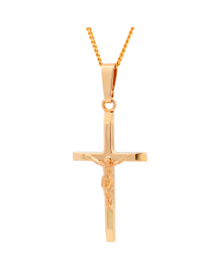 235.95 Anhänger Kreuz mit Korpus mit Kette 1,1 mm 333-8 Karat Gold 904-AN13644-333-11-PL Goldketten