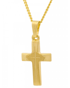 164.95 Anhänger Kreuz mit massiver Goldkette 1,1 mm 333-8 Karat Gold 904-KR126585-333-11-PL Goldketten