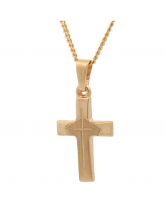 164.95 Anhänger Kreuz mit massiver Goldkette 1,1 mm 333-8 Karat Gold 904-KR126585-333-11-PL Goldketten