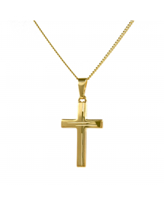164.95 Anhänger Kreuz mit massiver Goldkette 1,1 mm 333-8 Karat Gold 904-KR126596-333-11-PL Goldketten