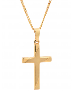 182.95 Anhänger Kreuz mit massiver Goldkette 1,1 mm 333-8 Karat Gold 904-KR126598-333-11-PL Goldketten