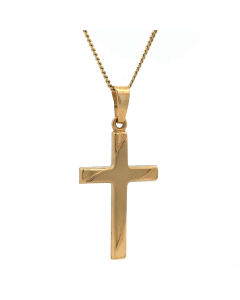 182.95 Anhänger Kreuz mit massiver Goldkette 1,1 mm 333-8 Karat Gold 904-KR126598-333-11-PL Goldketten