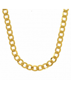577.95 Goldkette Panzerkette Länge 45cm - Breite 3,9mm - 333-8 Karat Gold 907-PG-333-39-45-weit-EAG2 Damenketten 333 - 8 Karat Gold