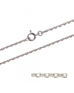 607.95 Ankerkette diamantiert Länge 40cm - Breite 1,7mm 585 14 Karat Weißgold 907.P115.0450.501.40.0.BIL2 Ketten aus Weißgold gemischt
