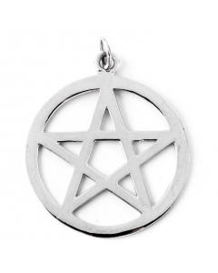 37.95 Pentagramm groß Schmuck Anhänger 925er Silber - Pentagramm - 34 mm 900-AC56-2