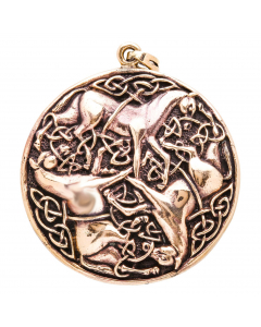 21.95 Pferdeanhänger Bonna gross Bronze Schmuck - Pferd - 61x48mm 900-ACB538 Keltische Anhänger