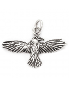 22.95 Rabe klein Schmuck Anhänger 925er Silber - Vögel - 22x29mm 900-AM113-Rabe SIGO2023