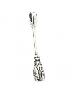 12.95 Flugbesen Hexenbesen Anhänger Schmuck 925er Silber 6x38mm 900-AM139-Flugbesen SIGO2023