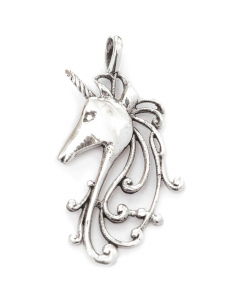 15.95 Das Silberne Einhorn Schmuckanhänger - Einhorn - 30x12mm 900-AM170-einhorn Einhorn Anhänger aus Silber