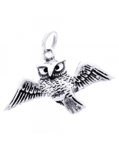 21.95 Silberanhänger Eule im Flug 925er Silber Schmuck - Vögel - 31x25mm 900-AM181-eule SIGO2023