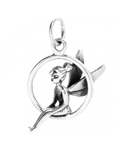 16.95 Elfe/Fee Schmuck Anhänger 925er Silber - Elfen Feen - 31x20mm 900-AM93-Elfe Engel und Elfen Anhänger