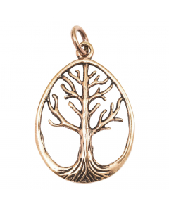 11.95 Anhänger Bronzener Weltenbaum Schmuck - Lebensbaum - 40x23mm 900-AMB153 Lebensbaum Anhänger