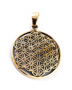 12.95 Bronzeanhänger Die Blume des Lebens Schmuck Blume des Lebens 36x26mm 900-AMB182