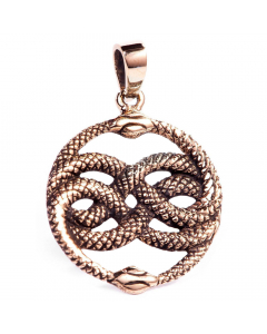 15.95 Aurin Schlangen Bronze Anhänger Auryn - Schlangen - 21mm Duchmesser 900-AMB30-Aurin Halbedelmetall
