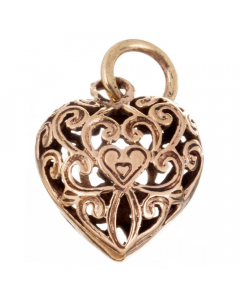 11.95 Bronzeanhänger Herz Anhänger Schmuck - Liebe - 23x14mm 900-AMB535 Halbedelmetall