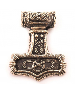 22.95 Thors Hammer Bronze Schmuck Anhänger - Thorhammer - 35x28mm 900-ATB52 Halbedelmetall