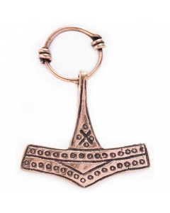 13.95 Mjölnir Thors Hammer Bronze Anhänger Schmuck - Thorhammer - 50x35mm 900-ATB57-Thors-Hammer Halbedelmetall