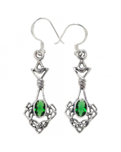 32.95 OhrhängerOhrringe keltischer Ohrring Celtic Gün Kristall 925er Silber 900-OH1C Ohrschmuck