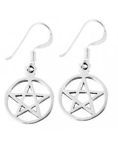 23.95 Ohrhänger, Ohrringe Pentagramm Schmuck 925er Silber 900-OH2 Ohrschmuck
