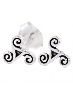 9.95 Ohrstecker Triskele sehr klein 925er Silber Schmuck 900-OST1 Ohrschmuck