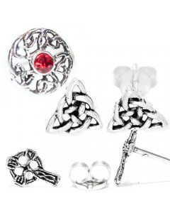 32.95 Celtic Ohrstecker Set Kelten Keltisch Triquetra Knoten Kreuz Irland Ec 900-OST49-OST118-OST145-SET Ohrschmuck