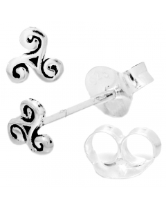 8.95 Ohrstecker Triskele sehr klein Schmuck 925er Silber 900-OST77 Ohrschmuck