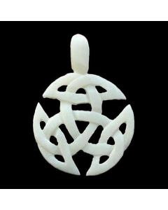 17.95 Knochen Offene-Dreifalt Anhänger Schmuck - Dreifalt - 36x26mm 900-WIP19-Dreifalt Halbedelmetall