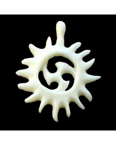 13.95 Knochen Sonnen-Triskel Anhänger Schmuck - Sonne , Triskel - 30x22mm 900-WIP23-2-Triskel Triskel Anhänger