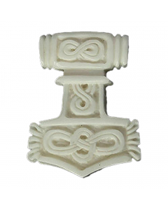 19.95 Rinderknochen Thorshammer Anhänger Schmuck - Thorhammer - 27x34mm 900-WIP56-Thorhammer Halbedelmetall