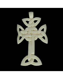 17.95 Rinderknochen Arankreuz Anhänger Schmuck - Kreuze - 48x28mm 900-WIP61-Arankreuz Halbedelmetall