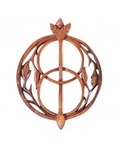 64.9 Wandschmuck Chalice Wells Avalon Wandbild groß geschnitztes Ornament Holzbild 900-WS25-chalice Wandschmuck