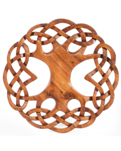 86.9 Wandschmuck Weltenesche groß Yggdrasil Lebensbaum geschnitztes Ornament Holzbild 900-WS278 Wandschmuck