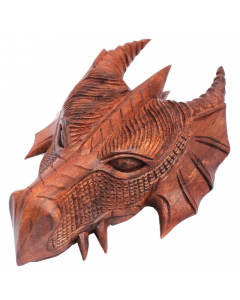 44.9 Schutzdrache klein aus Holz Wandschmuck Wand Deko Drache geschnitztes Ornament 900-WS51-2 Wandschmuck