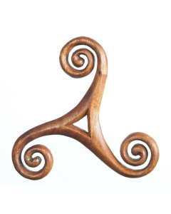 29.9 Wandschmuck Kleine Holztriskele Keltisches Wandbild Triskel handgeschnitzt 900-WS56-triskel Wandschmuck