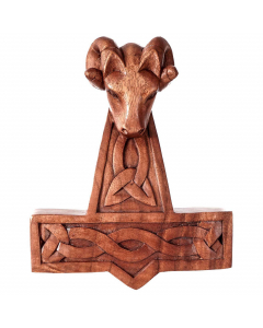 49.9 Widder Hammer Thorshammer Wandschmuck Holz handgeschnitztes Ornament Holzbild 900-WS67widderhammer Wandschmuck