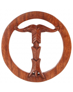 33.9 Wandschmuck Irminsul im Kreis klein Wikinger geschnitztes Ornament Holzbild 900-WS86-irminsul Wandschmuck