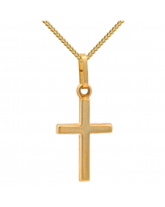 238.95 Gold Anhänger Kreuz 21 * 10 mm mit Kette massiv 585 - 14 Karat Gold 904-AN94754-585-11-PL Goldketten