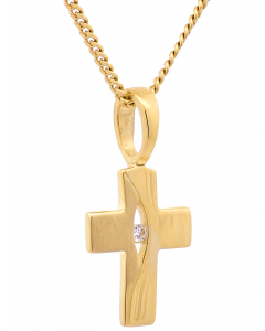 180.95 Anhänger Kreuz mit massiver Goldkette 1,1 mm 333-8 Karat Gold 904-AN142639-333-11-PL Goldketten