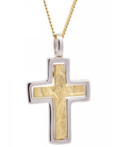 324.95 Anhänger Kreuz mit massiver Goldkette 1,1 mm 333-8 Karat Gold 904-KR126652-333-11-PL Goldketten