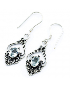 57.95 Ohrhänger, Ohrringe mit Topaz Schmuck 925er Silber 900-OH83-3 Ohrschmuck