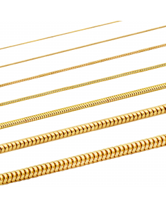 163.95 Schlangenkette Halskette 333 - 8 Karat Gold Auswahl 907-Schlange-Gold-Sammel