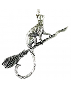 24.95 Sabbat-Katze Schmuck Anhänger Magische Tiere Hexen Magier 3 x 6 cm + K 909-WF02 Halbedelmetall
