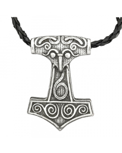 11.95 Thorhammer Anhänger Schmuck Wikinger Zinn Viking mit Band Thorhammer Z 921-NC40-Einzel Wikinger Anhänger aus Silber