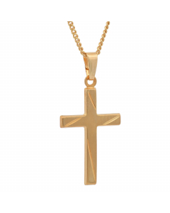 186.95 Anhänger Kreuz mit massiver Goldkette 1,1 mm 333-8 Karat Gold 904-KR126597-333-11-PL Goldketten