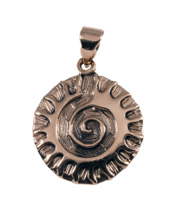 12.95 Sonnenamulett Bronze - Sonne - 33x40mm 949-CP20B Sonne Mond und Sterne Anhänger