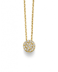 214.95 Collier aus Gold mit Zirkonia 333 - 8 kt Gelbgold 904-22-130 Damenketten 333 - 8 Karat Gold
