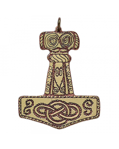 14.95 Mjölnir Thorhammer Amulett Messing Kupfer Talisman: 40 x 33 mm 922-WOM175M SIGO2023