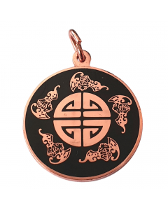 17.95 Symbol der fünf Segen Amulett Red Moon Talisman: 25 mm 922-WOM164RM SIGO2023