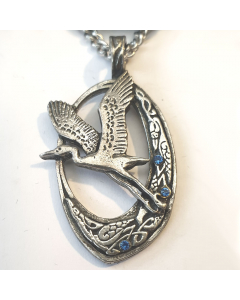 24.95 Frejas Heiliger Reiher groß Amulett 925er Silber Talisman Vogel 43 mm 910-BIF95 SIGO2023